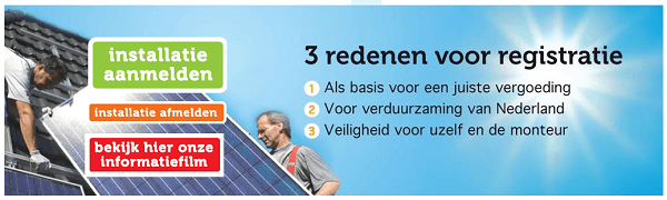 Registreren zonnepanelen